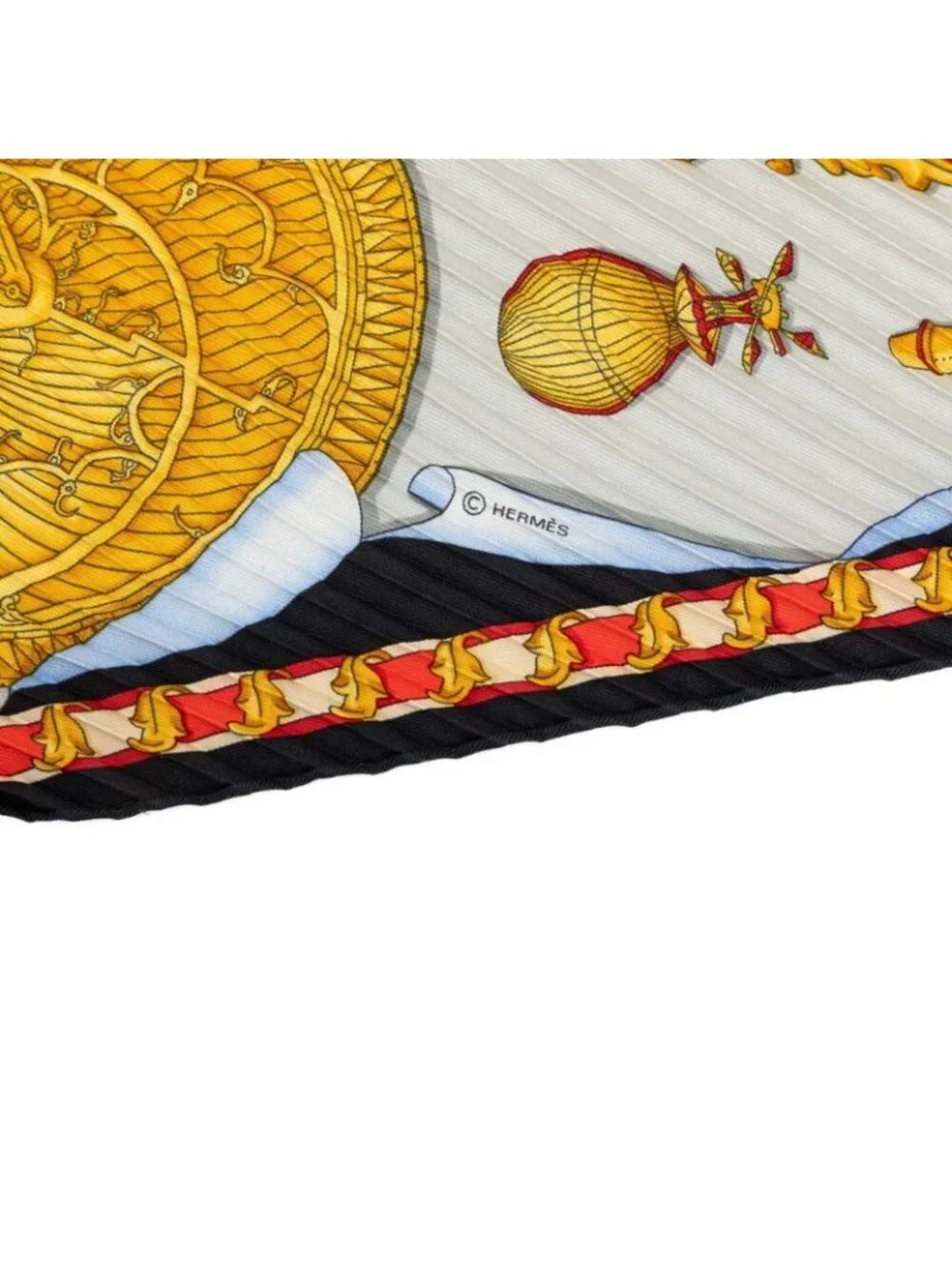 Hermes Carre 70 Pleats Dream Space Reves D'espace Scarf Multicolor Silk